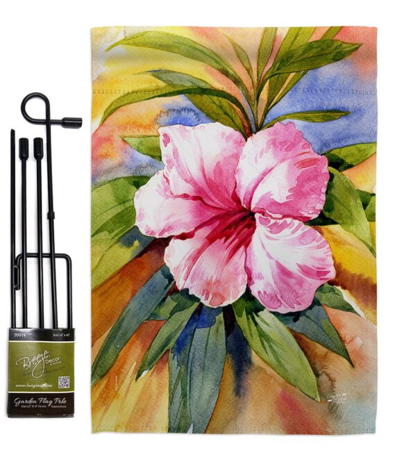 Hibiscus - Beach Coastal Vertical Impressions Decorative Flags HG137547 Made In USA - Image 4