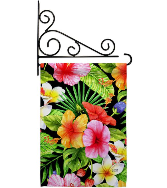 Hibiscus Bush - Beach Coastal Vertical Impressions Decorative Flags HG137550 Made In USA - Image 8