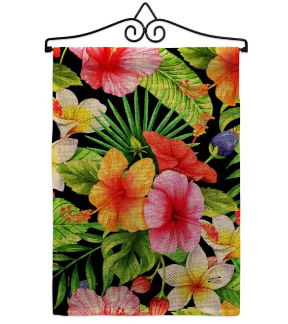 Hibiscus Bush - Beach Coastal Vertical Impressions Decorative Flags HG137550 Made In USA - Image 17