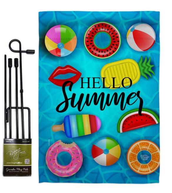 Chilling At Pool - Beach Coastal Vertical Impressions Decorative Flags HG192646 Made In USA - Image 4