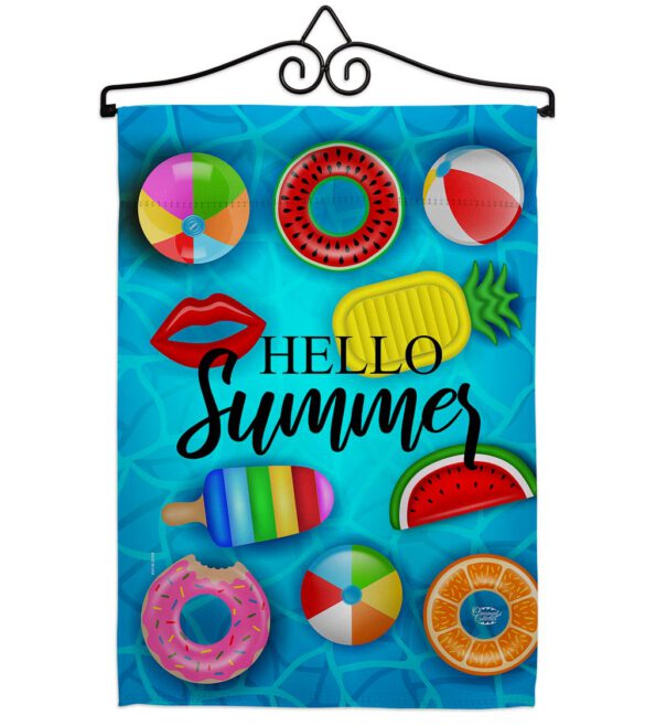 Chilling At Pool - Beach Coastal Vertical Impressions Decorative Flags HG192646 Made In USA - Image 7