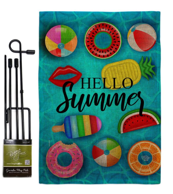 Chilling At Pool - Beach Coastal Vertical Impressions Decorative Flags HG192646 Made In USA - Image 14