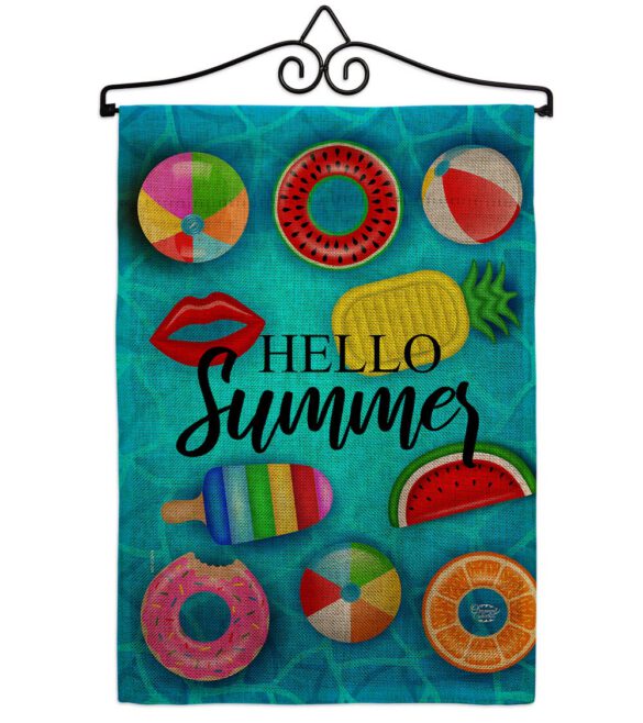 Chilling At Pool - Beach Coastal Vertical Impressions Decorative Flags HG192646 Made In USA - Image 17