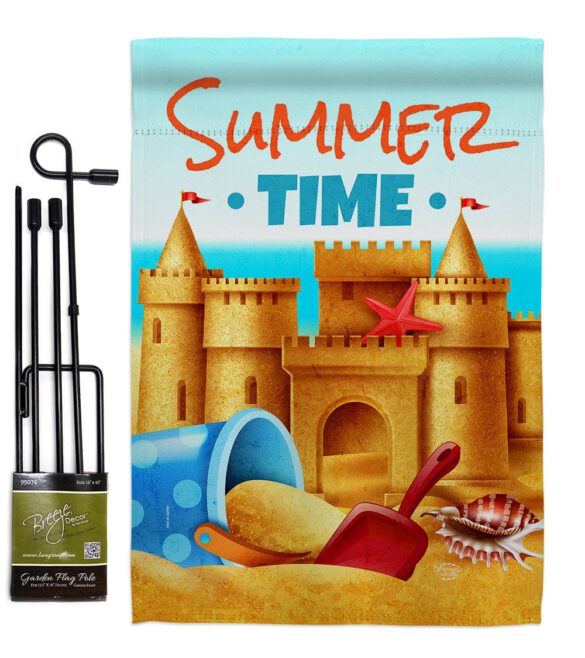 Bulid Sand Castle - Beach Coastal Vertical Impressions Decorative Flags HG192684 Made In USA - Image 4