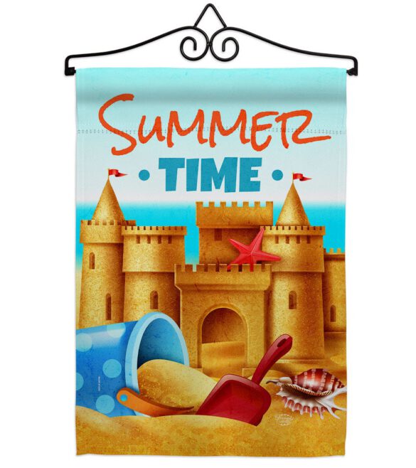 Bulid Sand Castle - Beach Coastal Vertical Impressions Decorative Flags HG192684 Made In USA - Image 7