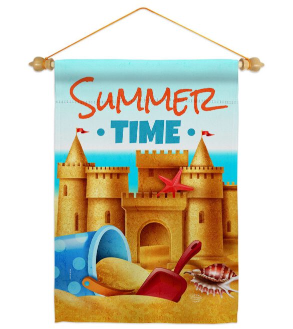 Bulid Sand Castle - Beach Coastal Vertical Impressions Decorative Flags HG192684 Made In USA - Image 10