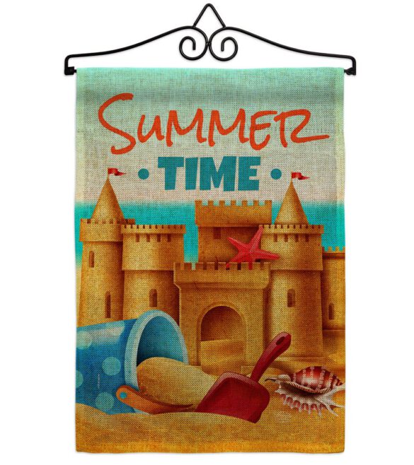 Bulid Sand Castle - Beach Coastal Vertical Impressions Decorative Flags HG192684 Made In USA - Image 19