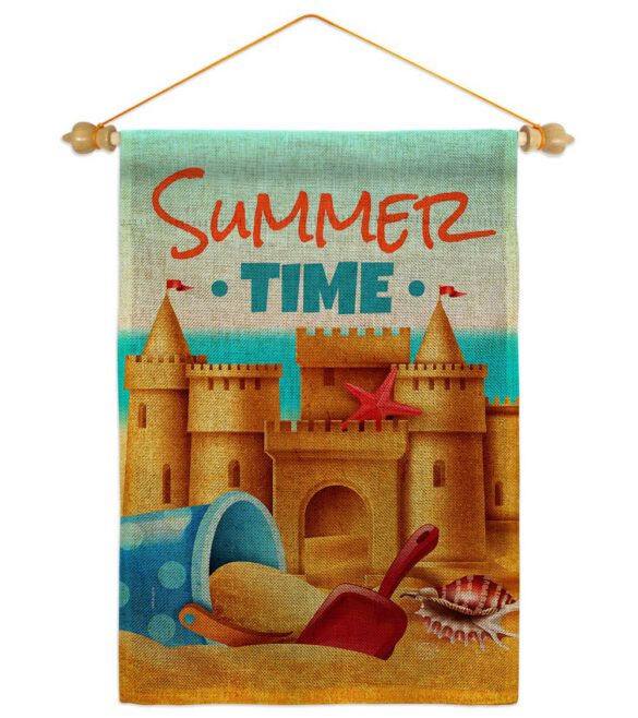Bulid Sand Castle - Beach Coastal Vertical Impressions Decorative Flags HG192684 Made In USA - Image 22