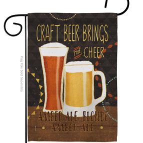Craft Beer Brings Cheer - Beverages Happy Hour & Drinks Vertical Impressions Decorative Flags HG117052 Made In USA