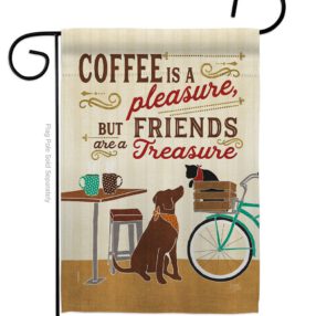 Coffee and Friends - Beverages Happy Hour & Drinks Vertical Impressions Decorative Flags HG117055 Made In USA