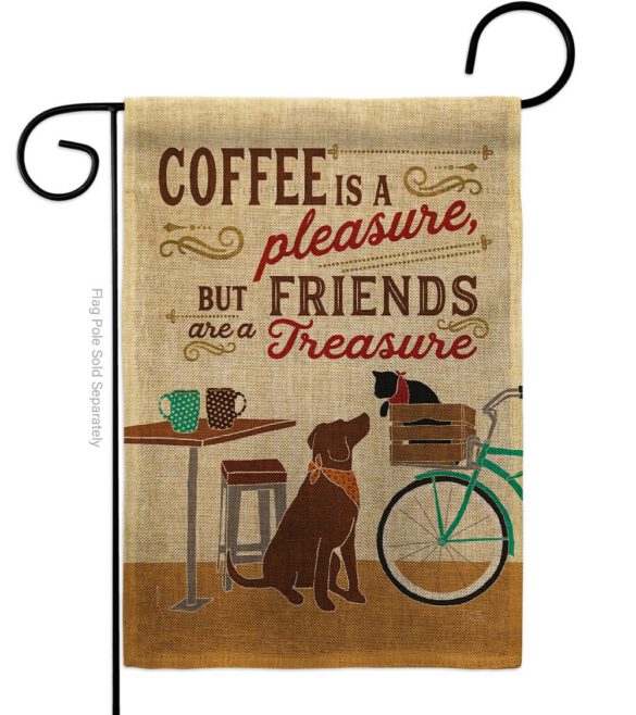 Coffee and Friends - Beverages Happy Hour & Drinks Vertical Impressions Decorative Flags HG117055 Made In USA - Image 11