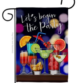 Begin The Party - Beverages Happy Hour & Drinks Vertical Impressions Decorative Flags HG117059 Made In USA