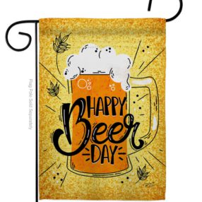 Happy Beer Day - Beverages Happy Hour & Drinks Vertical Impressions Decorative Flags HG137519 Made In USA