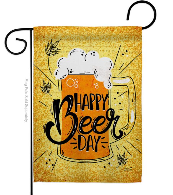 Happy Beer Day - Beverages Happy Hour & Drinks Vertical Impressions Decorative Flags HG137519 Made In USA