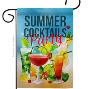 Cocktail Party - Beverages Happy Hour & Drinks Vertical Impressions Decorative Flags HG192268 Made In USA