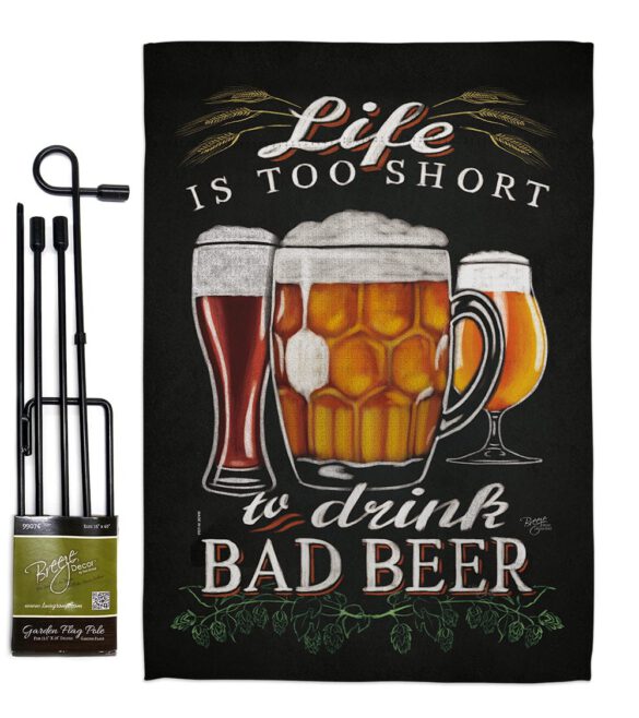 Drink Bad Beer - Beverages Happy Hour & Drinks Vertical Impressions Decorative Flags HG117050 Made In USA - Image 4