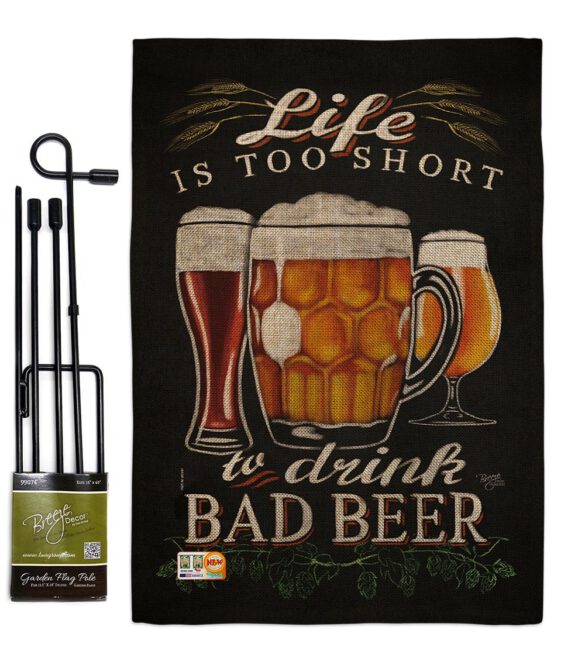 Drink Bad Beer - Beverages Happy Hour & Drinks Vertical Impressions Decorative Flags HG117050 Made In USA - Image 9