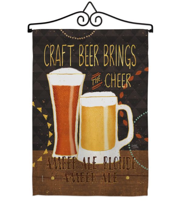 Craft Beer Brings Cheer - Beverages Happy Hour & Drinks Vertical Impressions Decorative Flags HG117052 Made In USA - Image 7