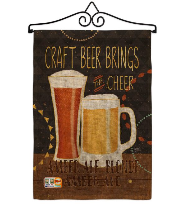 Craft Beer Brings Cheer - Beverages Happy Hour & Drinks Vertical Impressions Decorative Flags HG117052 Made In USA - Image 10