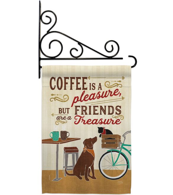 Coffee and Friends - Beverages Happy Hour & Drinks Vertical Impressions Decorative Flags HG117055 Made In USA - Image 8