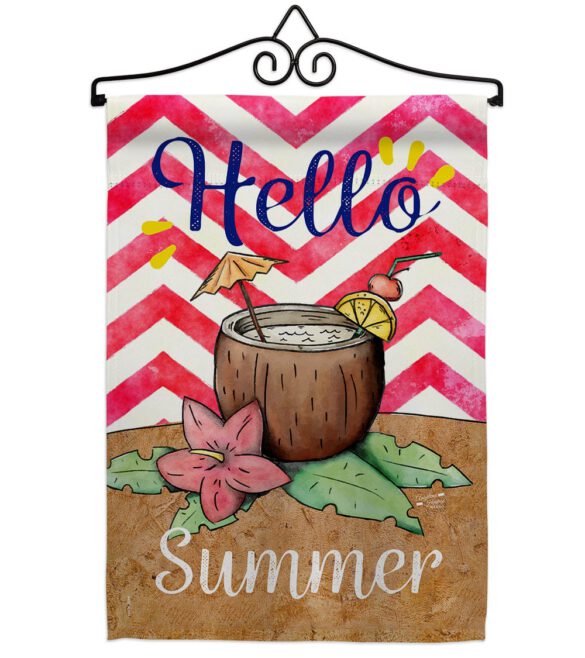 Coconut Summer Drinks - Beverages Happy Hour & Drinks Vertical Impressions Decorative Flags HG137001 Made In USA - Image 7