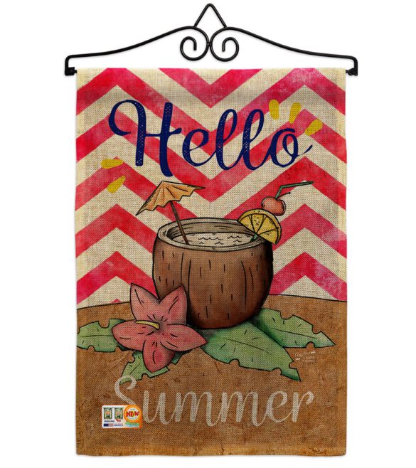 Coconut Summer Drinks - Beverages Happy Hour & Drinks Vertical Impressions Decorative Flags HG137001 Made In USA - Image 10