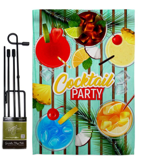 Cocktail Party - Beverages Happy Hour & Drinks Vertical Impressions Decorative Flags HG137529 Made In USA - Image 4