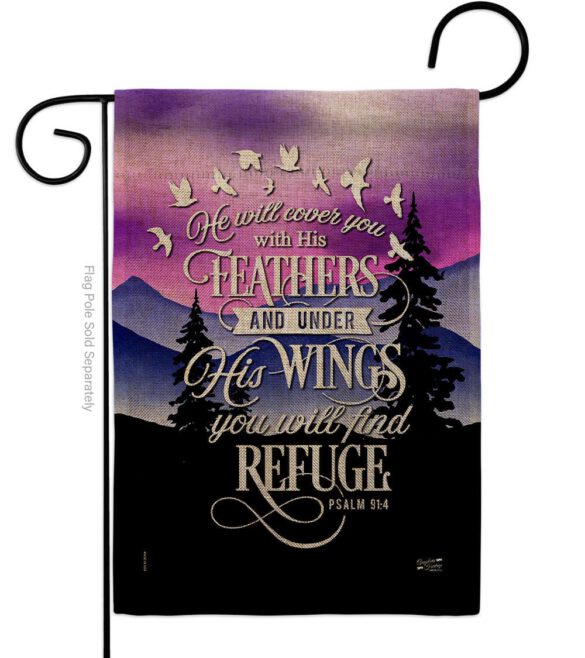 He Will Cover You With His Feather - Faith Religious Inspirational Vertical Impressions Decorative Flags HG130341 Made In USA - Image 22