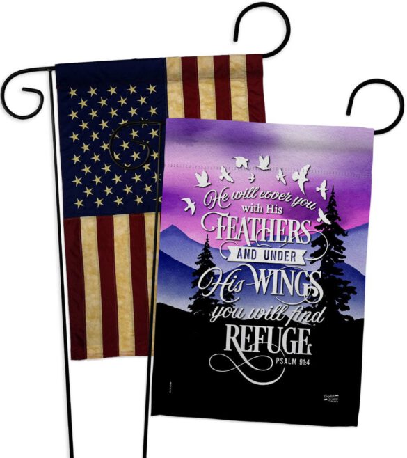 He Will Cover You With His Feather - Faith Religious Inspirational Vertical Impressions Decorative Flags HG130341 Made In USA - Image 7