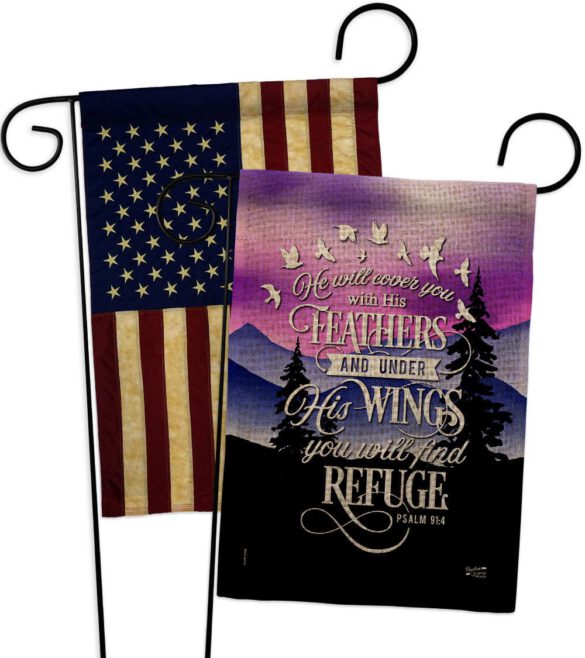 He Will Cover You With His Feather - Faith Religious Inspirational Vertical Impressions Decorative Flags HG130341 Made In USA - Image 28