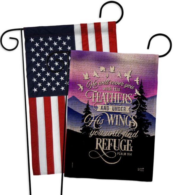 He Will Cover You With His Feather - Faith Religious Inspirational Vertical Impressions Decorative Flags HG130341 Made In USA - Image 30