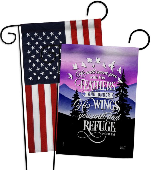 He Will Cover You With His Feather - Faith Religious Inspirational Vertical Impressions Decorative Flags HG130341 Made In USA - Image 9