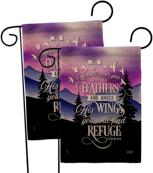 He Will Cover You With His Feather - Faith Religious Inspirational Vertical Impressions Decorative Flags HG130341 Made In USA - Image 32