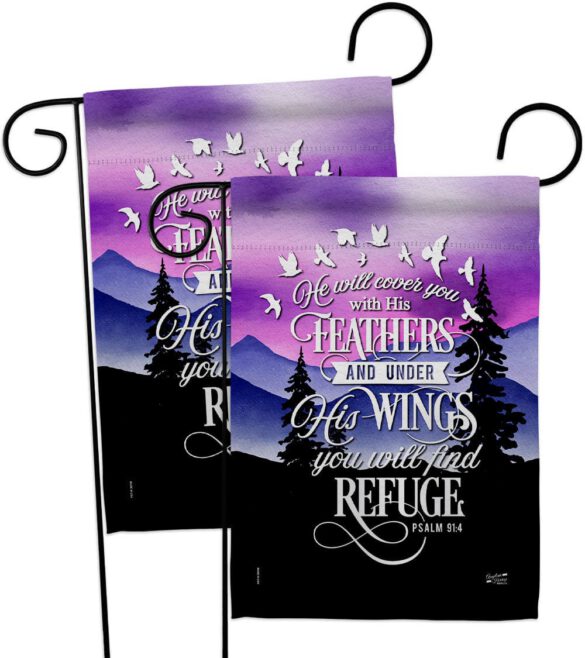 He Will Cover You With His Feather - Faith Religious Inspirational Vertical Impressions Decorative Flags HG130341 Made In USA - Image 11