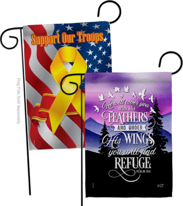 He Will Cover You With His Feather - Faith Religious Inspirational Vertical Impressions Decorative Flags HG130341 Made In USA - Image 13
