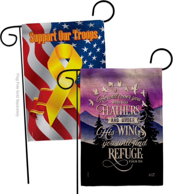 He Will Cover You With His Feather - Faith Religious Inspirational Vertical Impressions Decorative Flags HG130341 Made In USA - Image 34