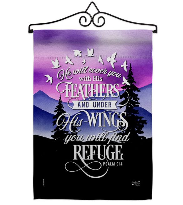He Will Cover You With His Feather - Faith Religious Inspirational Vertical Impressions Decorative Flags HG130341 Made In USA - Image 16
