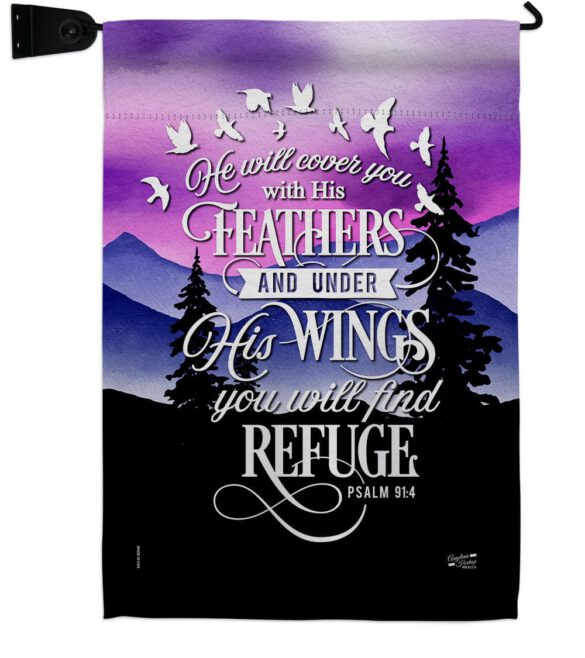 He Will Cover You With His Feather - Faith Religious Inspirational Vertical Impressions Decorative Flags HG130341 Made In USA - Image 18