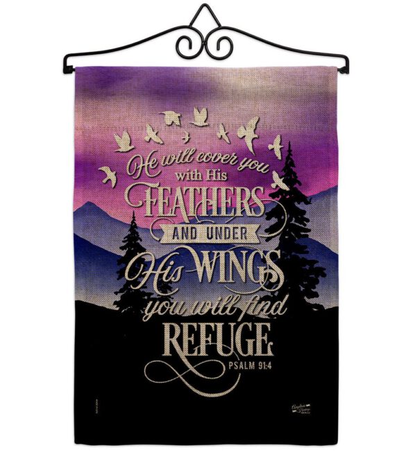 He Will Cover You With His Feather - Faith Religious Inspirational Vertical Impressions Decorative Flags HG130341 Made In USA - Image 37