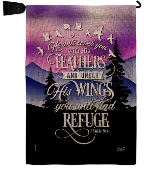 He Will Cover You With His Feather - Faith Religious Inspirational Vertical Impressions Decorative Flags HG130341 Made In USA - Image 39