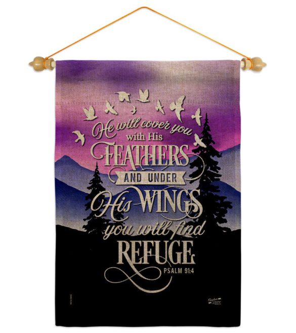 He Will Cover You With His Feather - Faith Religious Inspirational Vertical Impressions Decorative Flags HG130341 Made In USA - Image 40