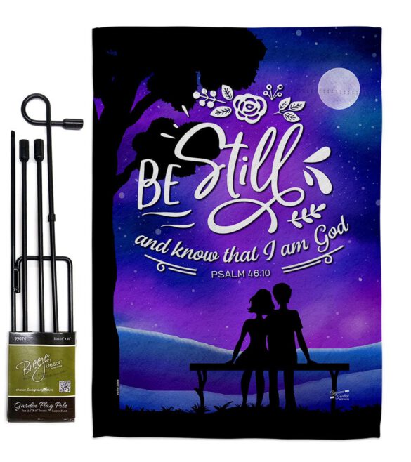 Be Still - Faith Religious Inspirational Vertical Impressions Decorative Flags HG130349 Made In USA - Image 5