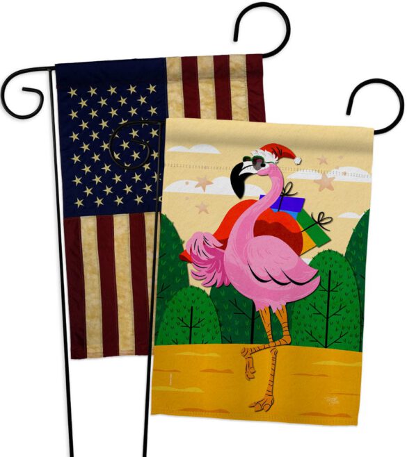 Cool Christmas Flamingo - Birds Nature Vertical Impressions Decorative Flags HG120059 Made In USA - Image 7