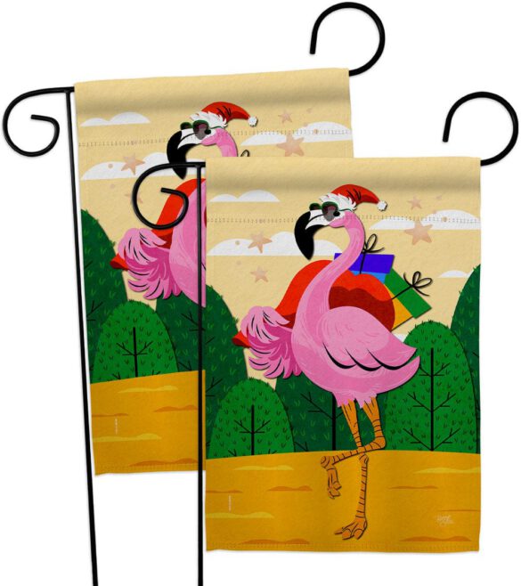 Cool Christmas Flamingo - Birds Nature Vertical Impressions Decorative Flags HG120059 Made In USA - Image 11