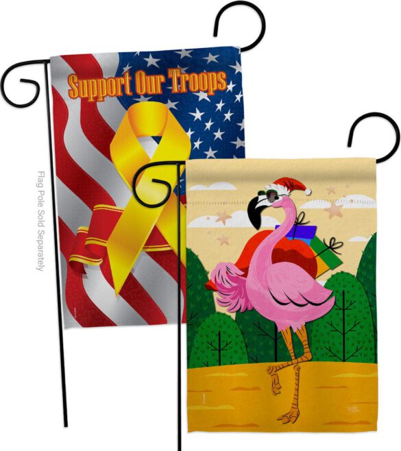 Cool Christmas Flamingo - Birds Nature Vertical Impressions Decorative Flags HG120059 Made In USA - Image 13