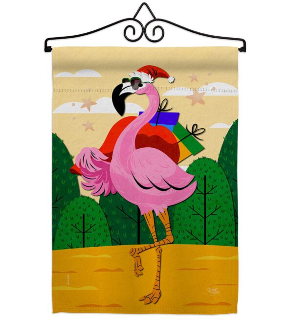 Cool Christmas Flamingo - Birds Nature Vertical Impressions Decorative Flags HG120059 Made In USA - Image 16