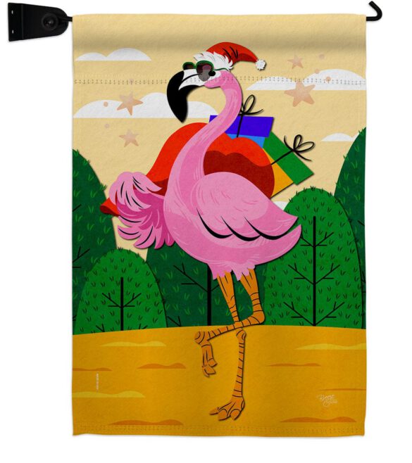 Cool Christmas Flamingo - Birds Nature Vertical Impressions Decorative Flags HG120059 Made In USA - Image 18