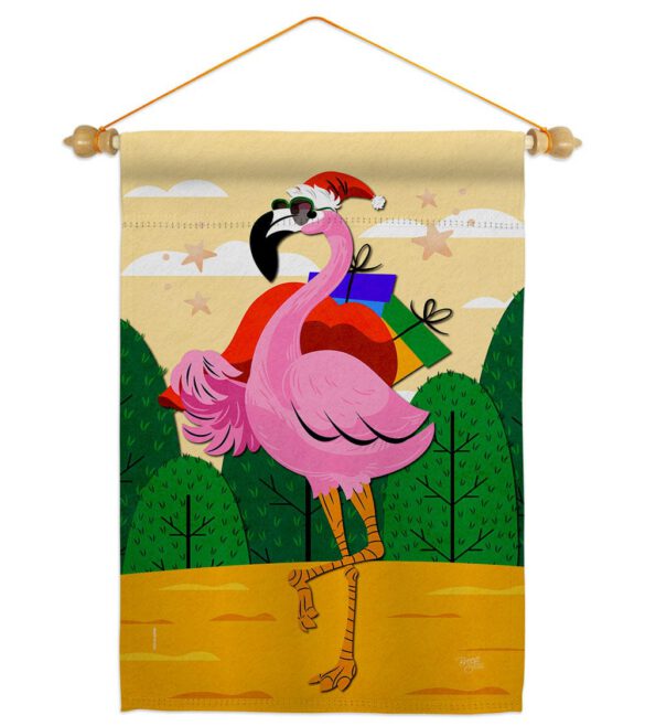 Cool Christmas Flamingo - Birds Nature Vertical Impressions Decorative Flags HG120059 Made In USA - Image 19