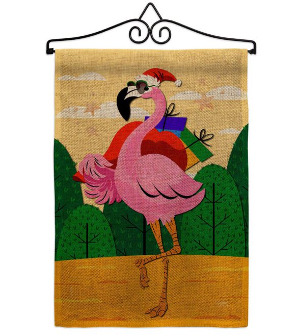 Cool Christmas Flamingo - Birds Nature Vertical Impressions Decorative Flags HG120059 Made In USA - Image 37