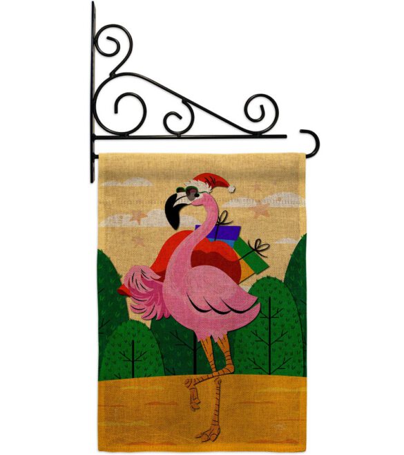 Cool Christmas Flamingo - Birds Nature Vertical Impressions Decorative Flags HG120059 Made In USA - Image 38
